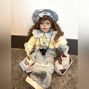 Porcelain doll travel, girl